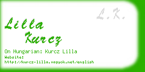 lilla kurcz business card